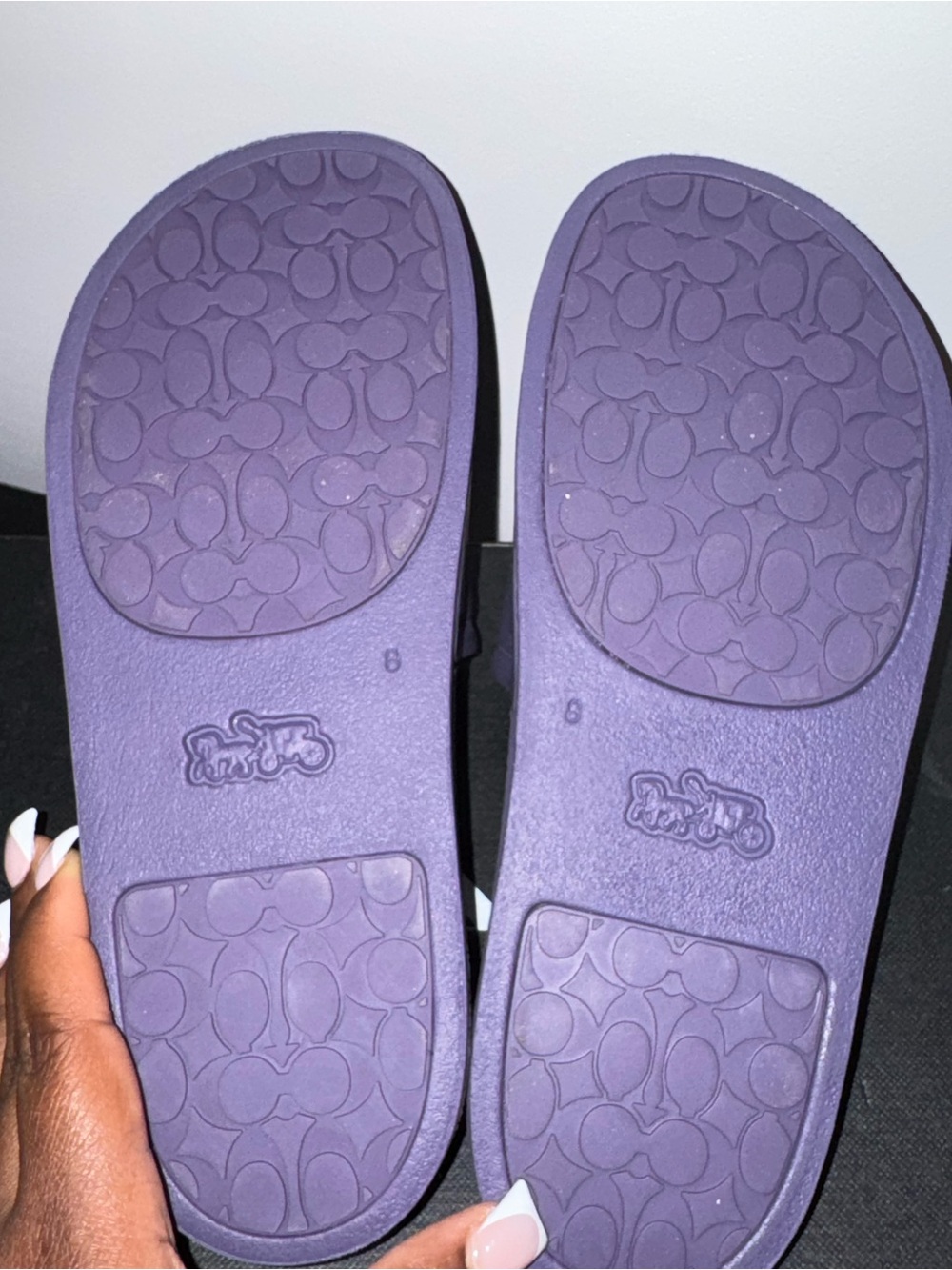 Coach Lavender Purple Logo Slide Sandals - Picture 3 of 4